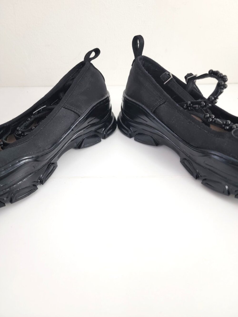 Double Standard Ballet Sneakers in Black with Pearls 39 8.5 - Picture 6 of 9